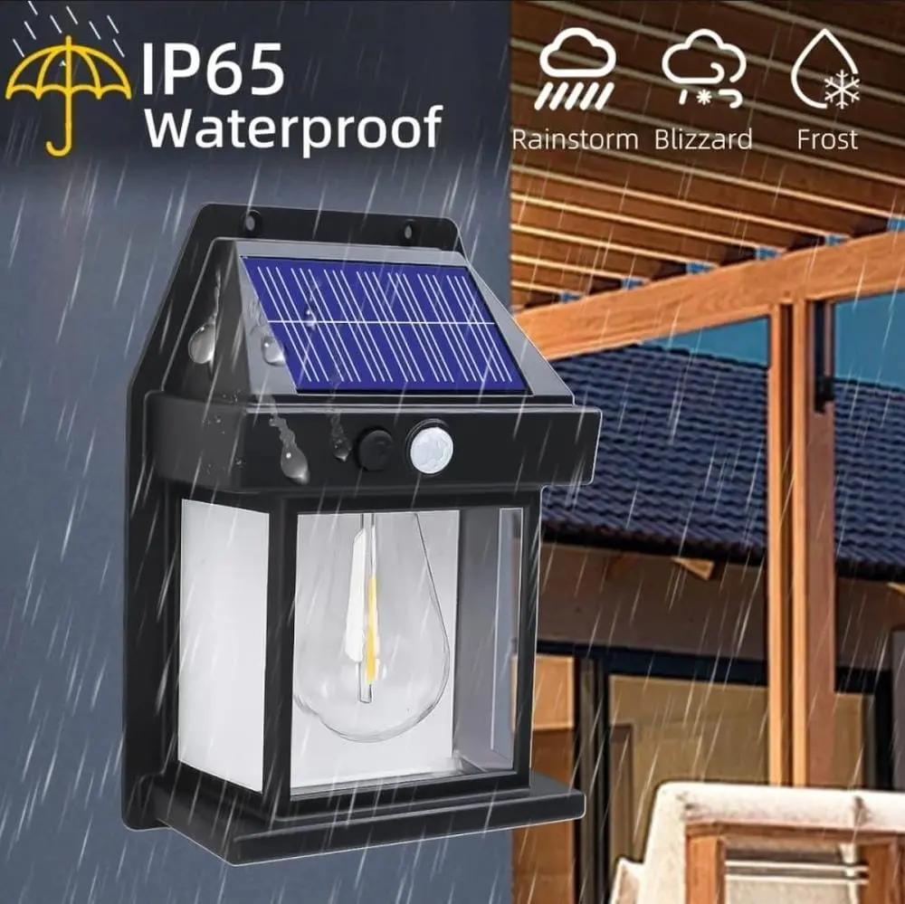 Solar Motion Sensor Outdoor Wall Light