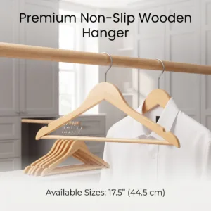 Premium Non-Slip Wooden Hanger