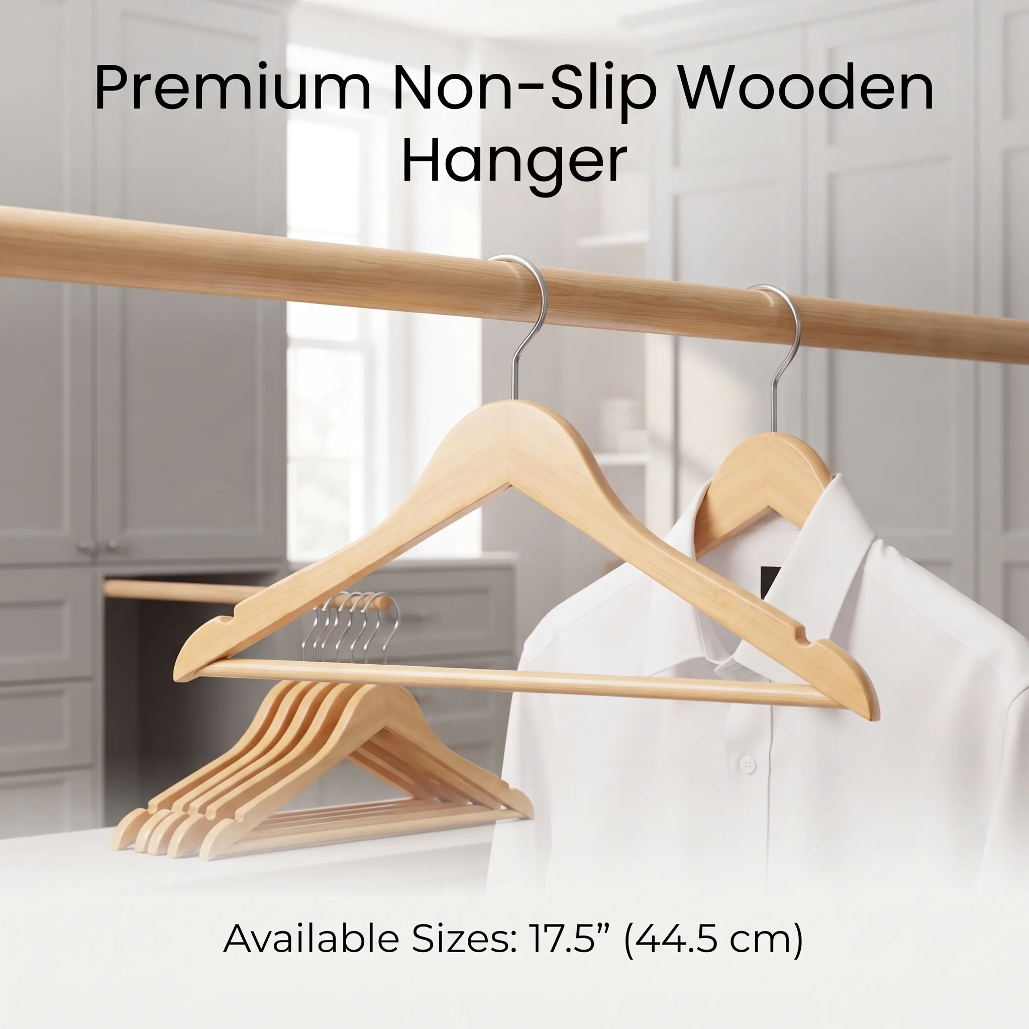 Premium Non-Slip Wooden Hanger