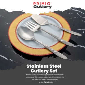 Primio Stainless Steel Cutlery Set with Embossed Handle